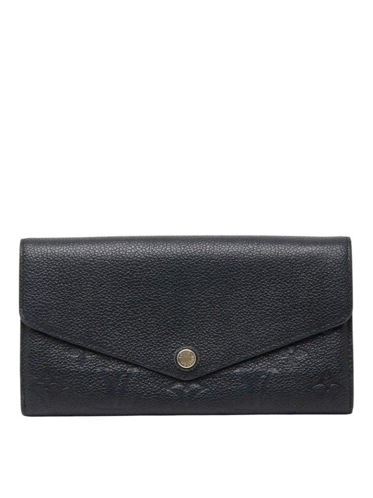 Louis Vuitton Monogram Empreinte Portefeuille Sarah Rogue Wallet Black Noir